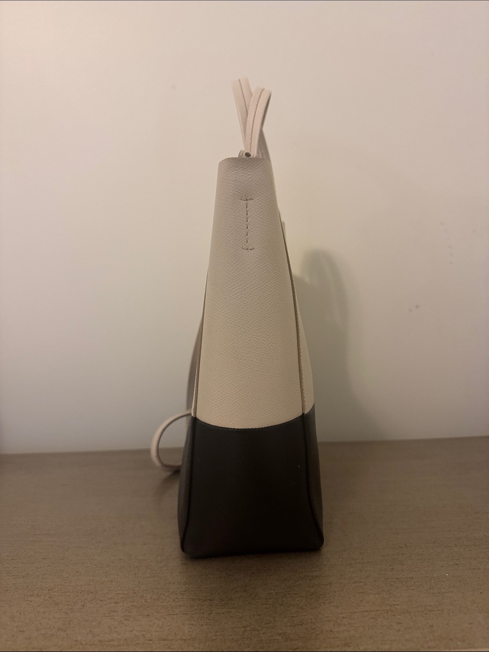 Celine Two-Tone Cream and Black Tote - Picture 2 of 4